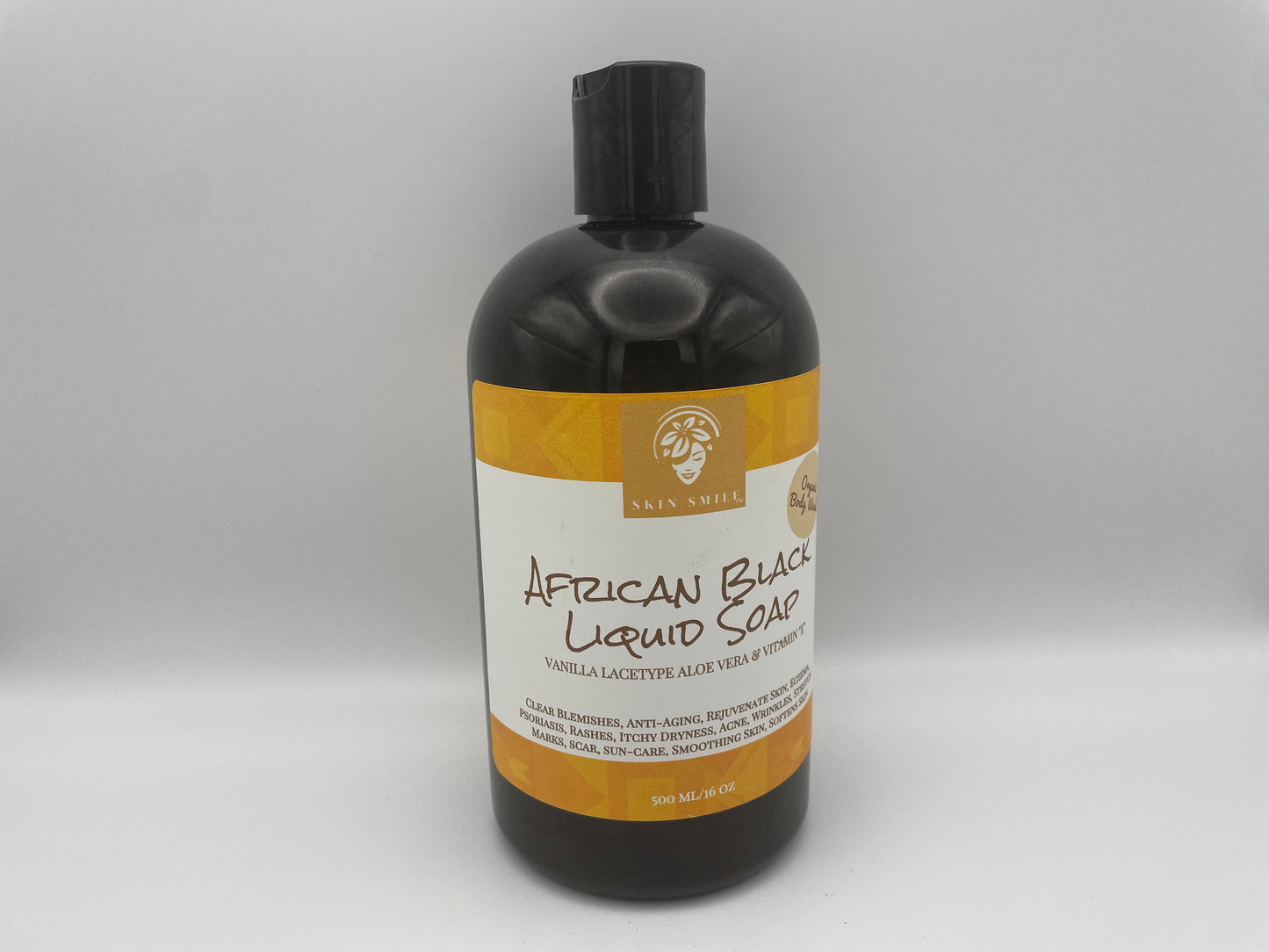 African Black Liquid Soap With Vanilla Lacetype Fragrance Oil Aloe Vera.